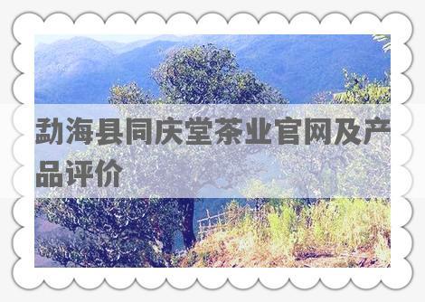 勐海县同庆堂茶业官网及产品评价
