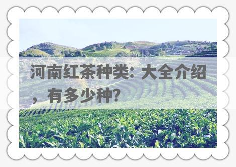 河南红茶种类: 大全介绍，有多少种？
