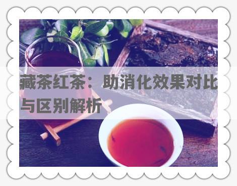 藏茶红茶：助消化效果对比与区别解析