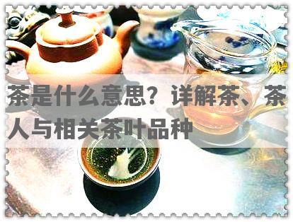 茶是什么意思？详解茶、茶人与相关茶叶品种