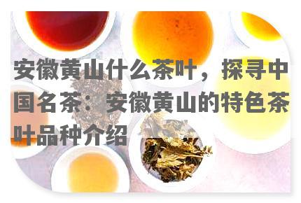 安徽黄山什么茶叶，探寻中国名茶：安徽黄山的特色茶叶品种介绍
