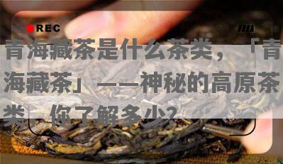 青海藏茶是什么茶类，「青海藏茶」——神秘的高原茶类，你了解多少？