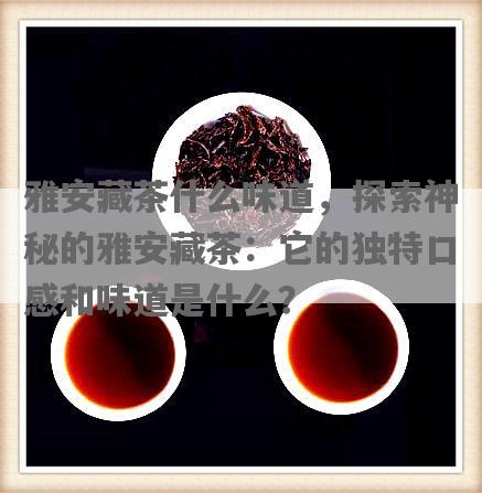 雅安藏茶什么味道，探索神秘的雅安藏茶：它的独特口感和味道是什么？