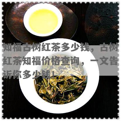 知福古树红茶多少钱，古树红茶知福价格查询，一文告诉你多少钱！